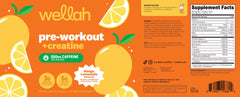Wellah packaging for Mango Lemonade Pre-Workout + Creatine Powder - 30 Servings