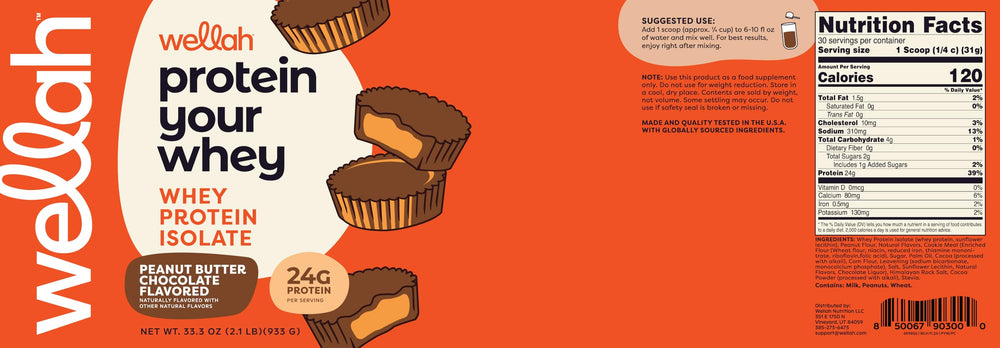 Wellah Protein Your Whey flavor variety image showcases available flavors for diet variety.