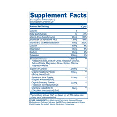 Wellah Splish Splash superfruit complex ingredients emphasizing hydration support