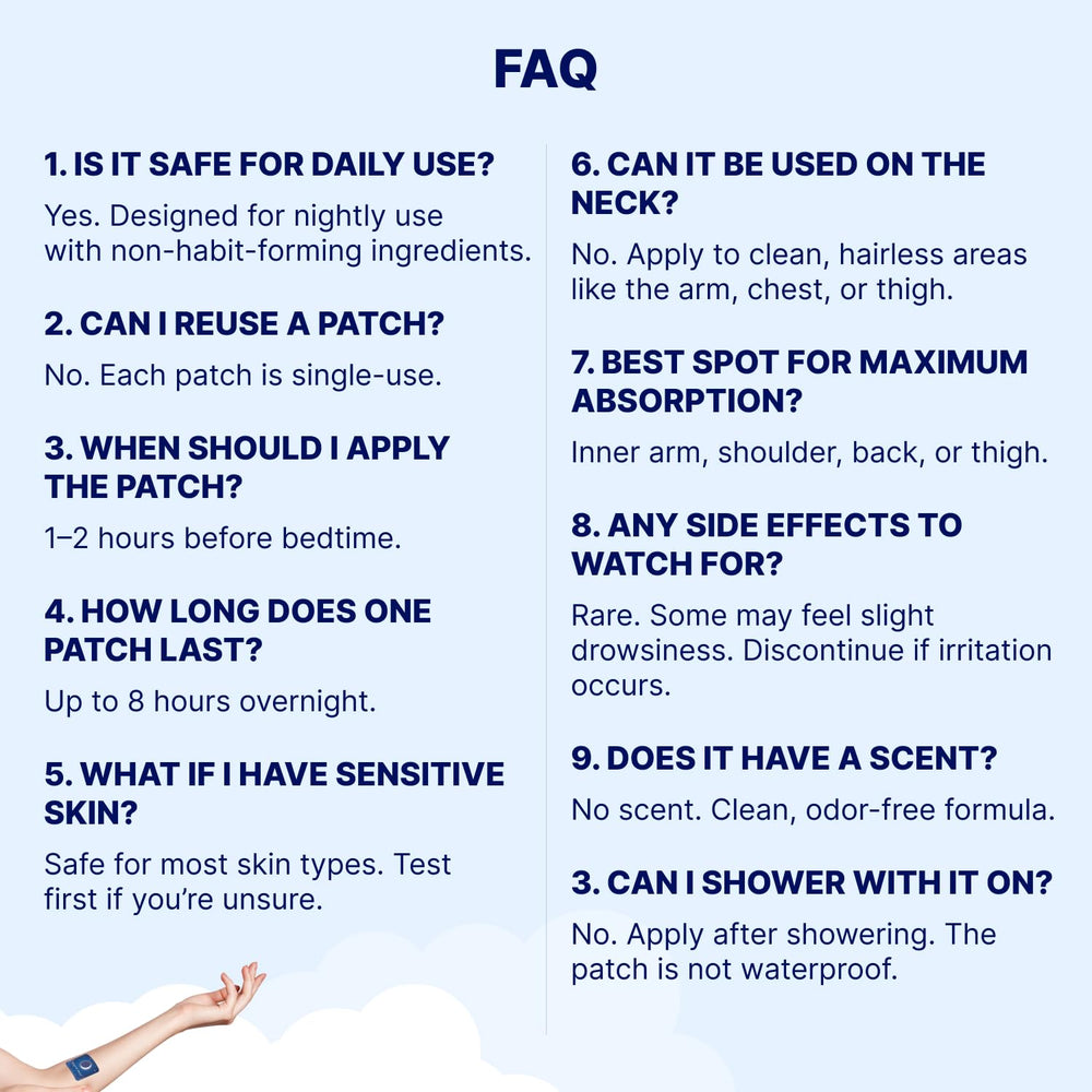 Flat lay of 9 patches with packaging