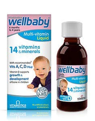 Wellbaby Multi-Vitamin Liquid 150ml bottle label