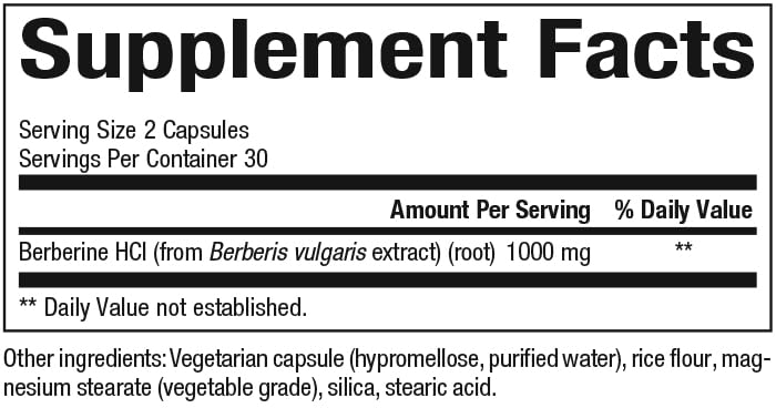 WellBetX Berberine bottle with 60 vegetarian capsules