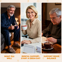 Close-up of mushroom blend in cocoa powder (Lion's Mane and Reishi)