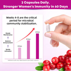 Vegan, gluten-free, non-GMO probiotic supplement for women