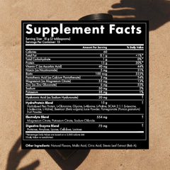 Wellco HydroProtein Elixir pour-glass demonstrates quick mixing and refreshing hydration.