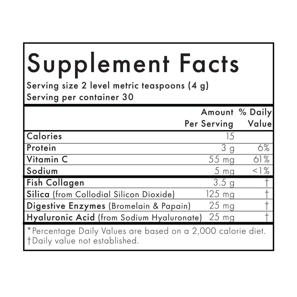 Digestive enzymes included in the collagen formula.