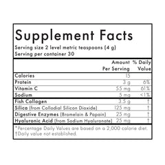 Digestive enzymes included in the collagen formula.