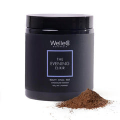 Front view of WelleCo The Evening Elixir 150g jar