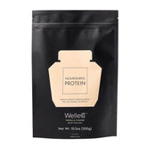 WelleCo vanilla protein powder bottle for dairy-free daily energy.