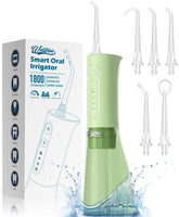 WELLFINE Water Flosser Green front view with 300ml tank