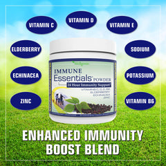 Vegan-friendly badge on Wellgenix Immune Essentials packaging