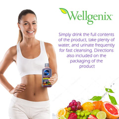 Wellgenix Omni Detox Drink 32 oz bottle on white background