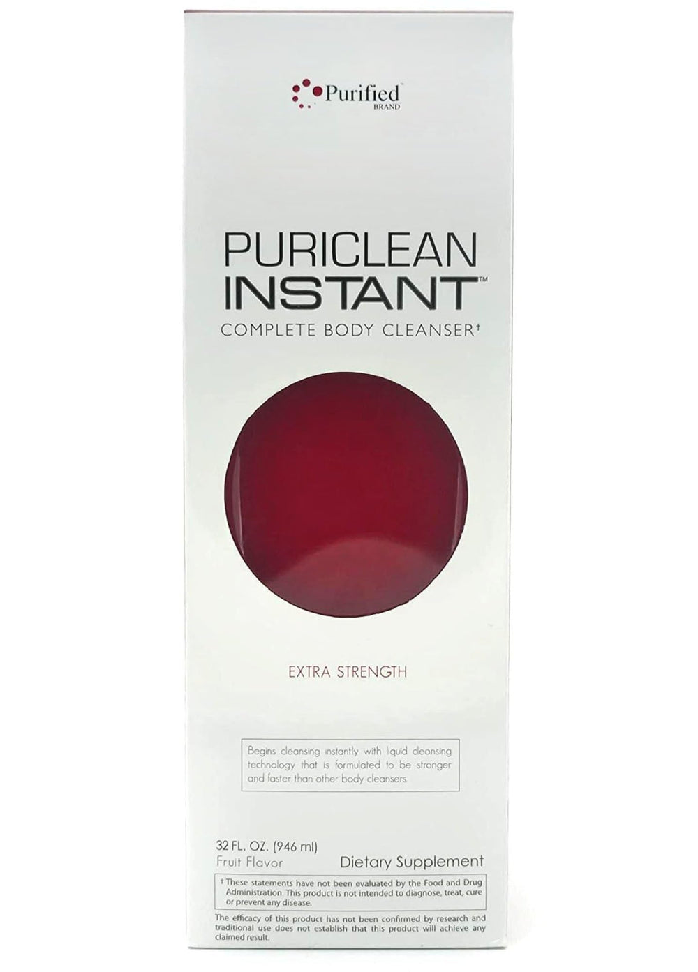 Wellgenix Puriclean bottle being poured for a quick detox ritual.