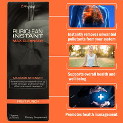 Wellgenix Puriclean dissolving powder stirred into liquid for easy prep.