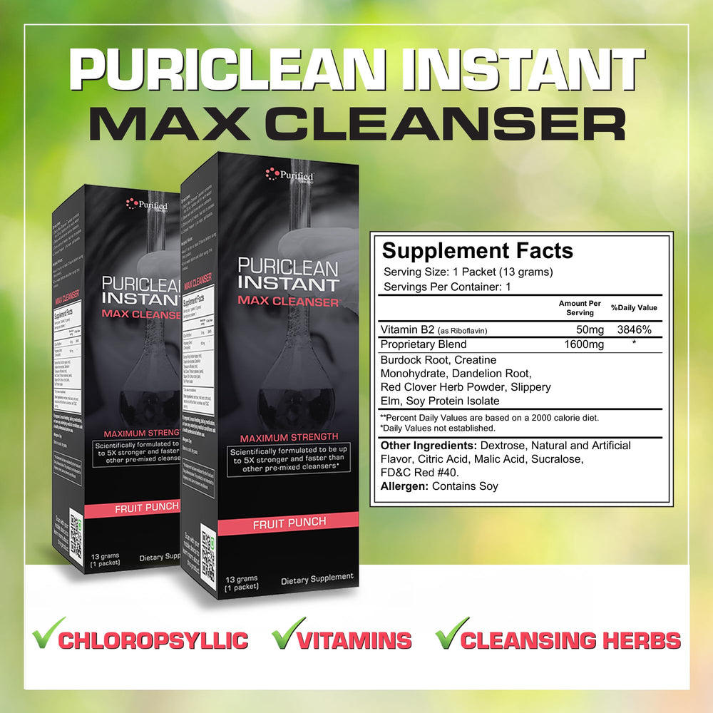 Wellgenix Puriclean powder mixed with water for rapid activation.