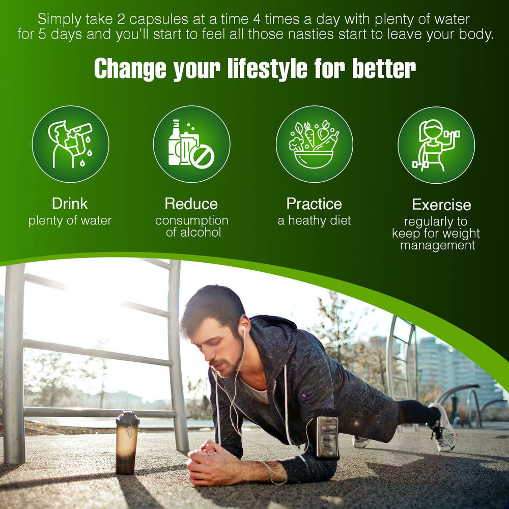 Wellgenix Strip 5 Day Detox hydration reminder shows water intake for best results.