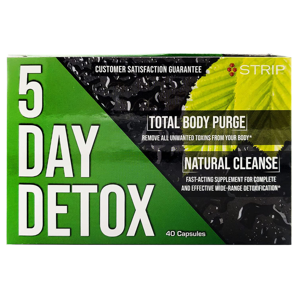 Wellgenix Strip 5 Day Detox pack shot shows the complete detox kit for a convenient cleanse.