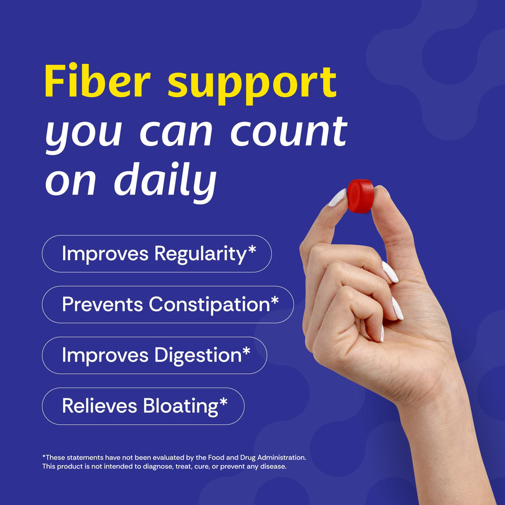 Wellio Fiber Gummies ingredients list showing plant-based prebiotic fiber