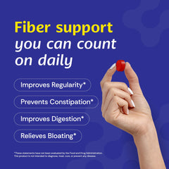 Wellio Fiber Gummies ingredients list showing plant-based prebiotic fiber