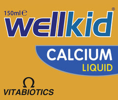 Wellkid Calcium Liquid bottle showcased on white background