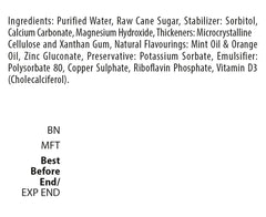 Side profile of Wellkid Calcium Liquid 150ml bottle