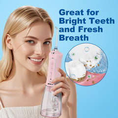 Package contents: water flosser, 5 tips, USB-C cable, user manual