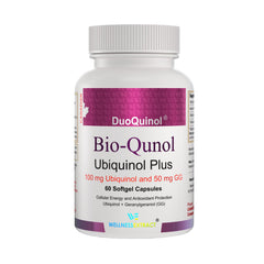 Front view of Wellness Extract BioQuinol Ubiquinol CoQ10 150mg softgels bottle