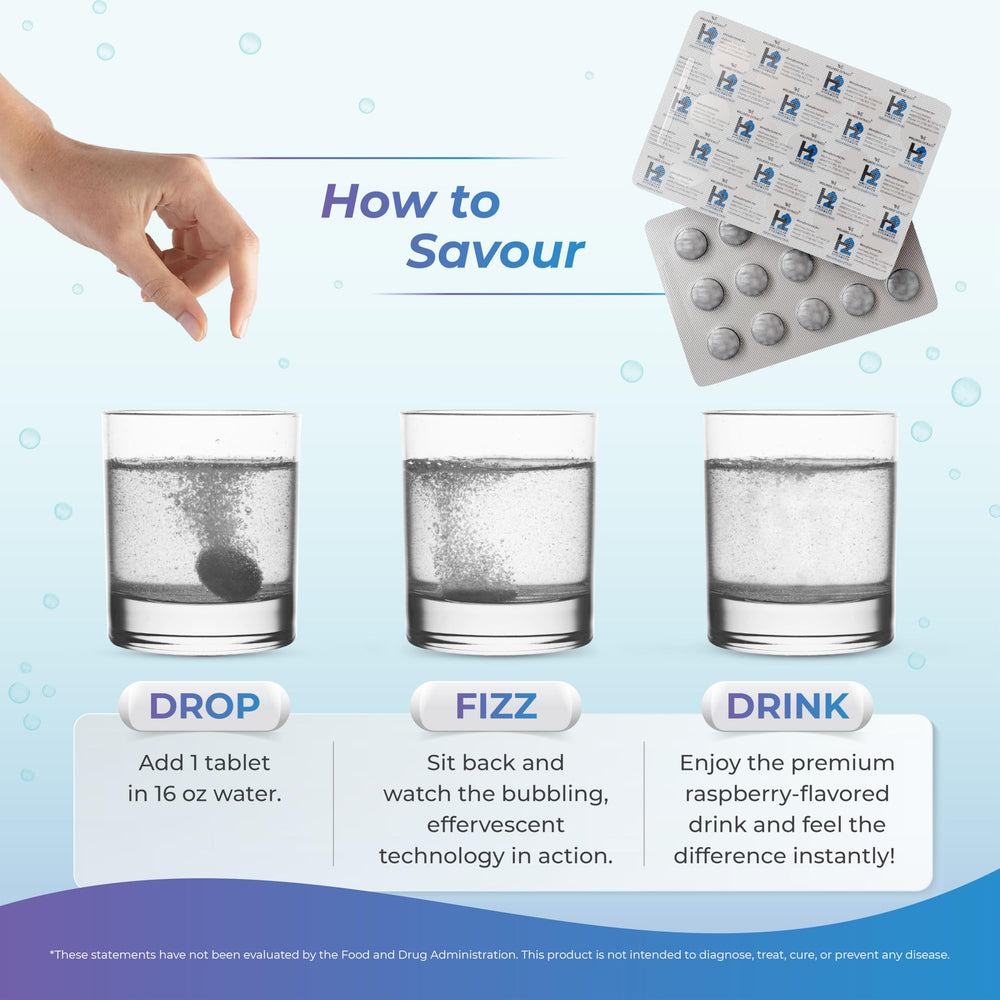 Portable travel container of Wellness Extract H2 molecular hydrogen tablets