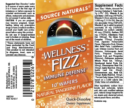 Wellness Fizz Tangerine bottle on a kitchen counter