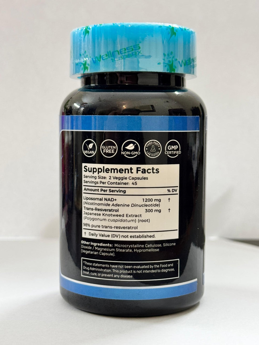 Boxed set of WELLNESS LABSRX NAD Supplement 3-pack packaging