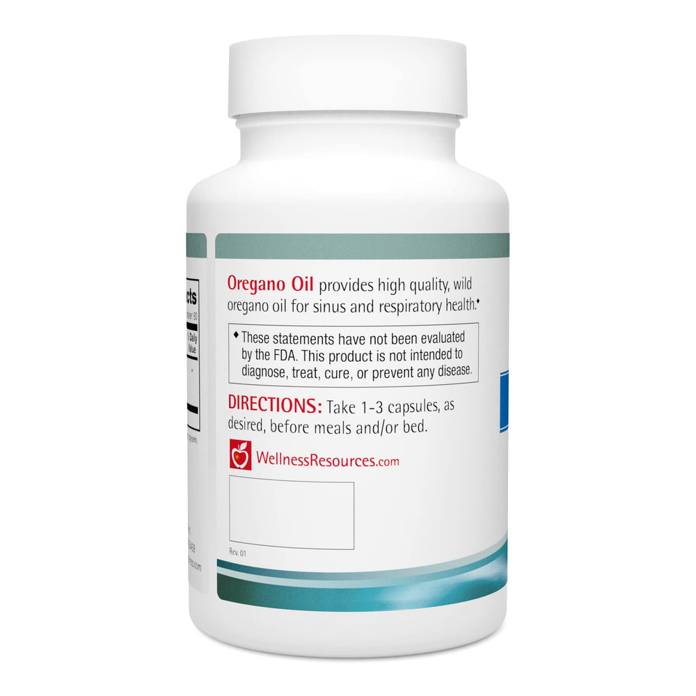 Close-up of oregano oil softgel capsules
