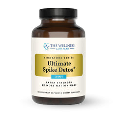 The Wellness Company Ultimate Spike Detox bottle and capsules