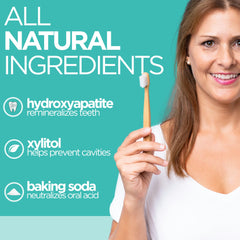 Toothpaste helping gum health and fresh breath concept