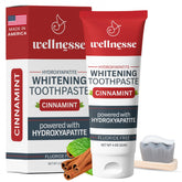 Wellnesse Hydroxyapatite Toothpaste cinnamint 4oz tube – front view