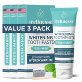 Wellnesse hydroxyapatite toothpaste front with 3 tubes