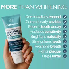 Wellnesse toothpaste packaging showing fluoride-free claim