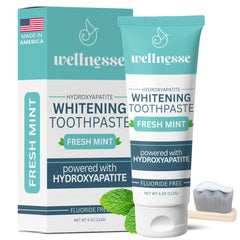 Front view of Wellnesse Whitening Hydroxyapatite Toothpaste tube
