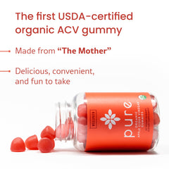 USDA Organic and Non-GMO certifications on WellPath Pure ACV Gummies packaging