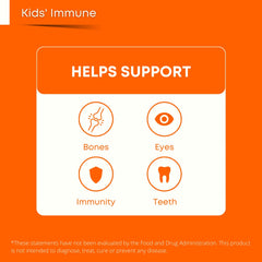 Vitamin C gummy close-up showing no artificial sweeteners