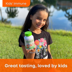 Vegan and Non-GMO label on Wellvites Kids Immune Gummy