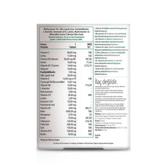 Close-up of Wellwoman 70+ Tablets label