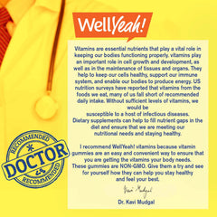 Packaging and nutrition panel on WellYeah D3 gummies