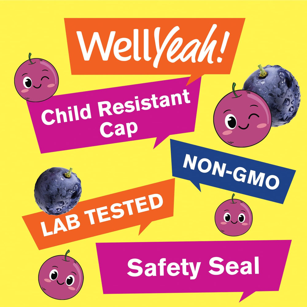 Vegan GMO-free label on WellYeah iron gummies bottle