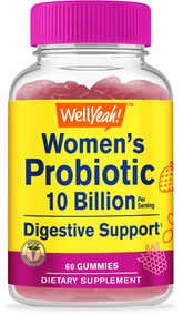 Front view of WellYeah Probiotics for Women Gummies bottle