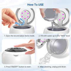 Device control panel displaying 4 cleaning modes