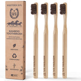 Western SOL horsehair bamboo toothbrush 4-pack