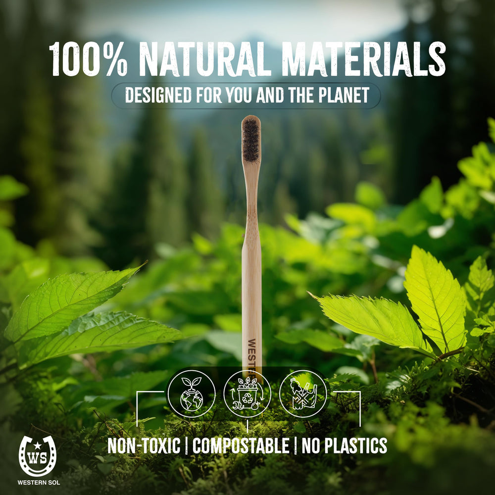 Close-up of natural horsehair bristles