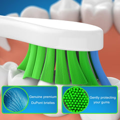 End-rounded bristles for gum health on Wetqaip head