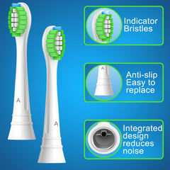Includes 12 heads with hygienic travel caps