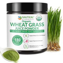 Organic wheat grass powder jar (180g)